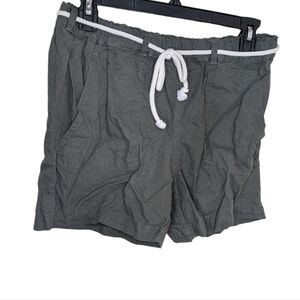 Alexander Jordan Short Green Pull On Drawstring Belt Mid Rise Coastal Medium